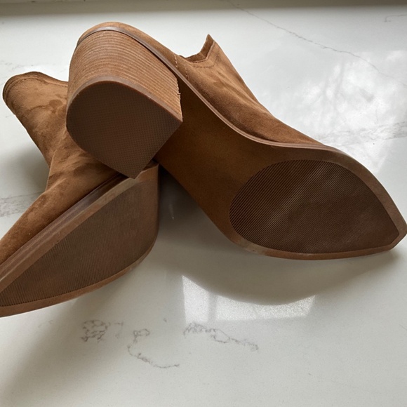 Steve Madden Havannah Pointed toe Bootie Chestnut Suede Brown Leather boots 9 - Picture 4 of 5